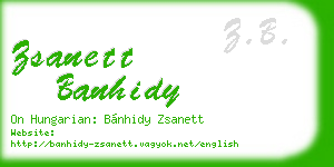 zsanett banhidy business card